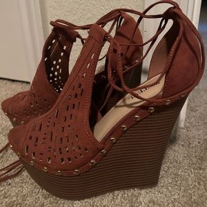 Brown Wedge Shoes